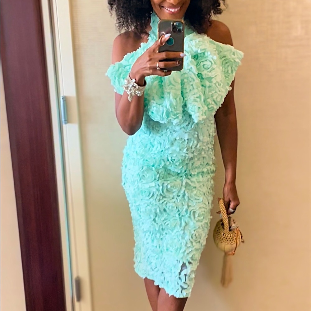 Stunning 3D floral dress.